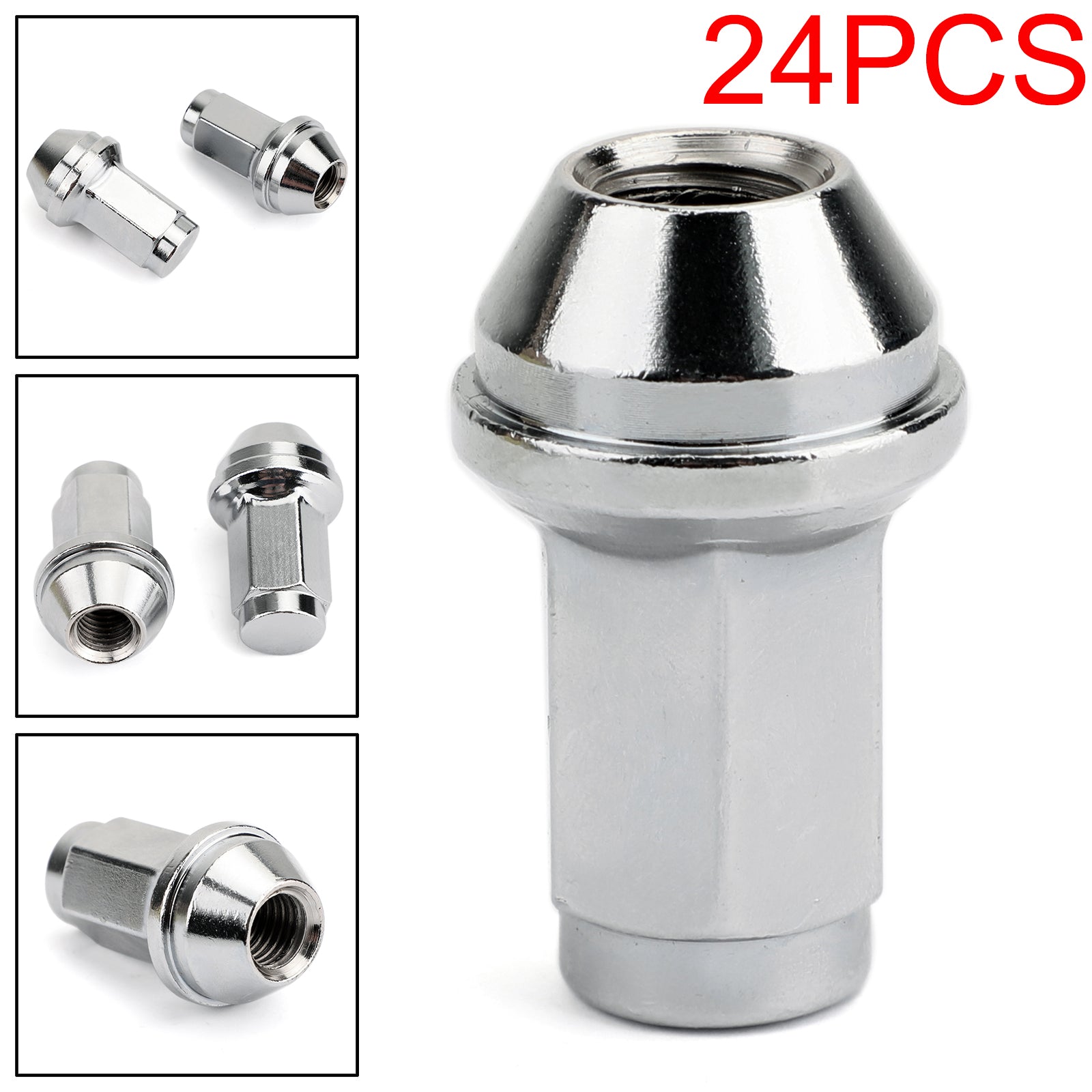 14x2 Stainless Lugs Nuts For Ford F150 Expedition Lug 4L3Z-1012-A 24pcs Generic