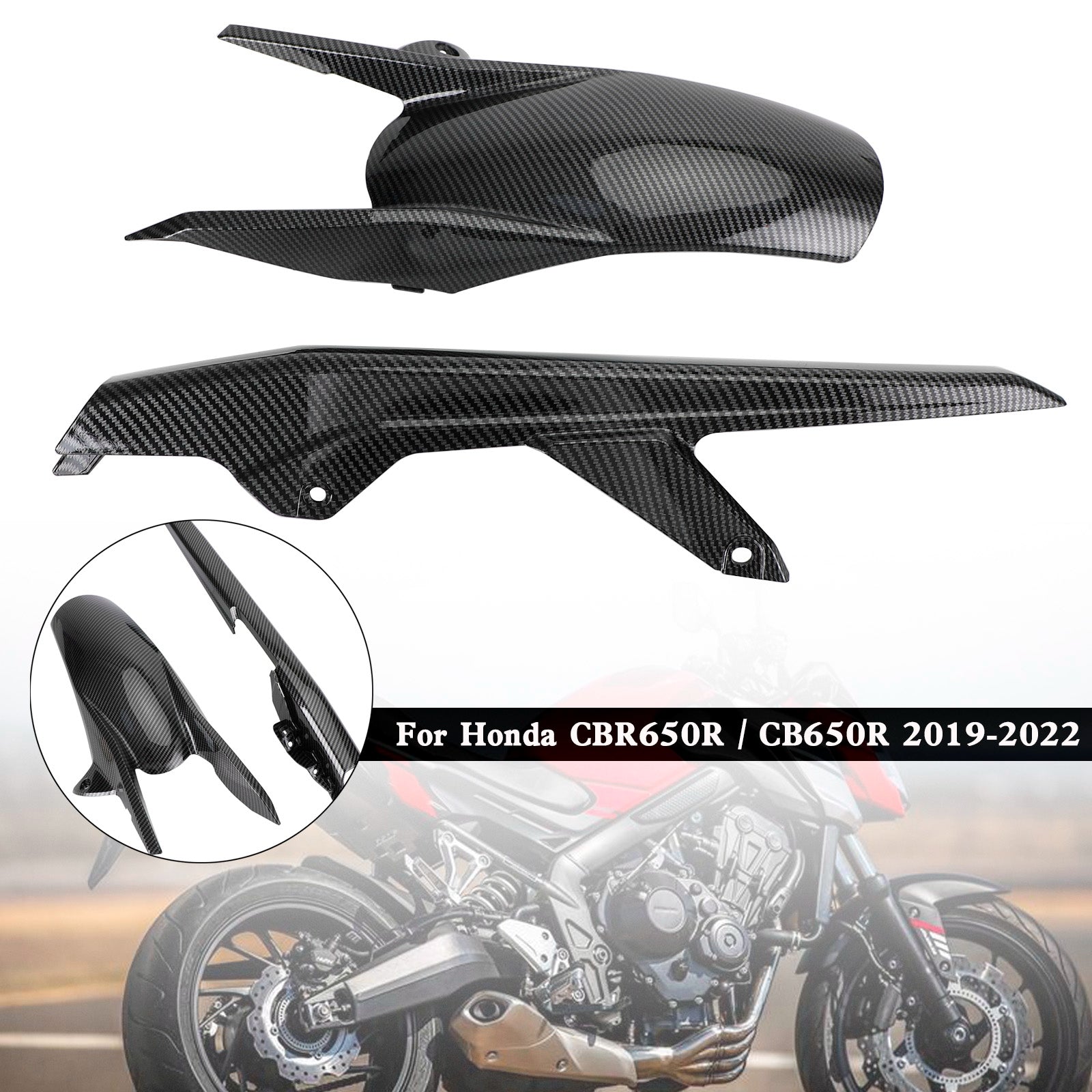 Guardabarros trasero carenado para Honda CBR650R CB650R 2019-2022