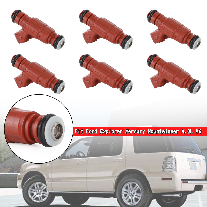 6 inyectores de combustible 0280156028 aptos para Ford Explorer Mercury Mountaineer 4.0L V6 genérico