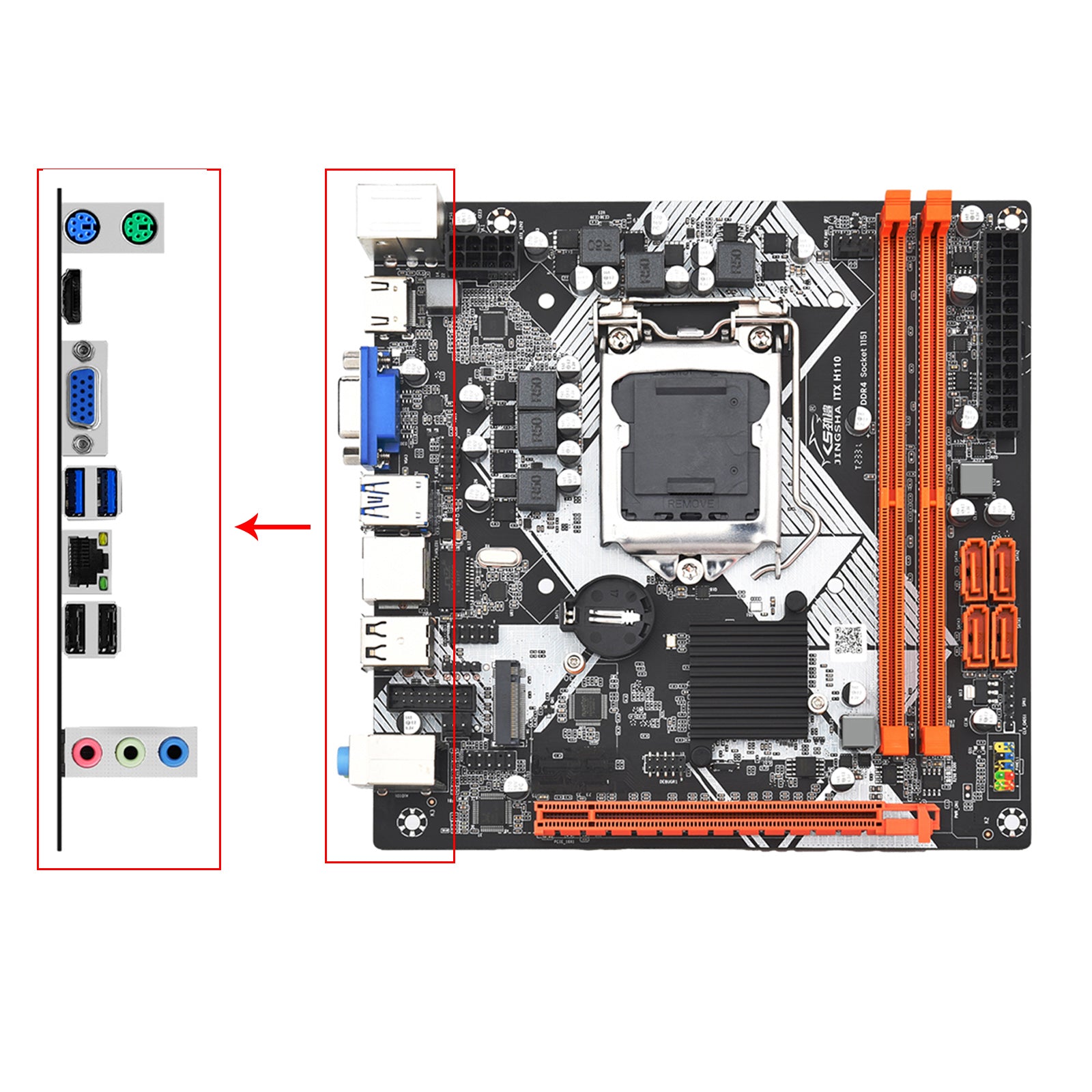 2 * DDR4 USB3.0 SATA3 NVME WIFI بلوتوث ITX H110 اللوحة الأم للتعدين LGA 1151