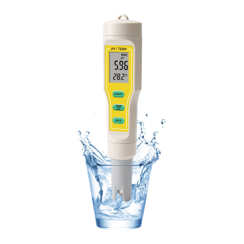 قلم قياس درجة الحرارة الرقمي PH لحوض السمك ومختبر مياه النبيذ والأغذية
