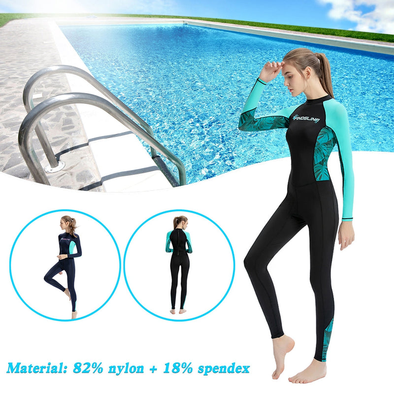 Ultra-thin Women's Ice Silk Sunscreen Wetsuit Full Body stretch Diving Suit