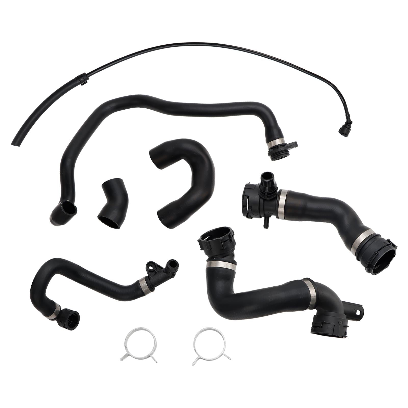 BMW E90 128i 328i 2007-2011 Radiator Coolant Water Hose Pipe Kit (7 Hoses)