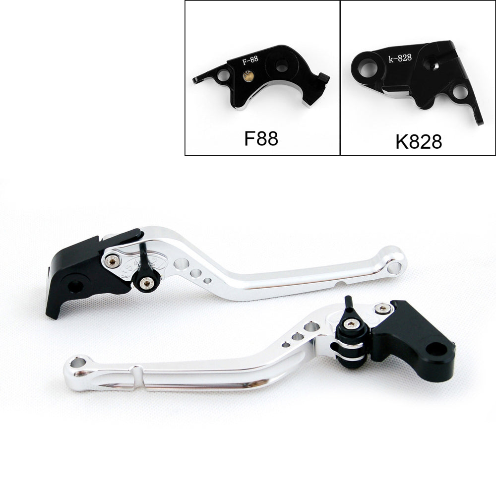 Long Brake Clutch Levers For Kawasaki ZX10R 2006-2014 ZX6R Z1000 2007-2014 Black Generic