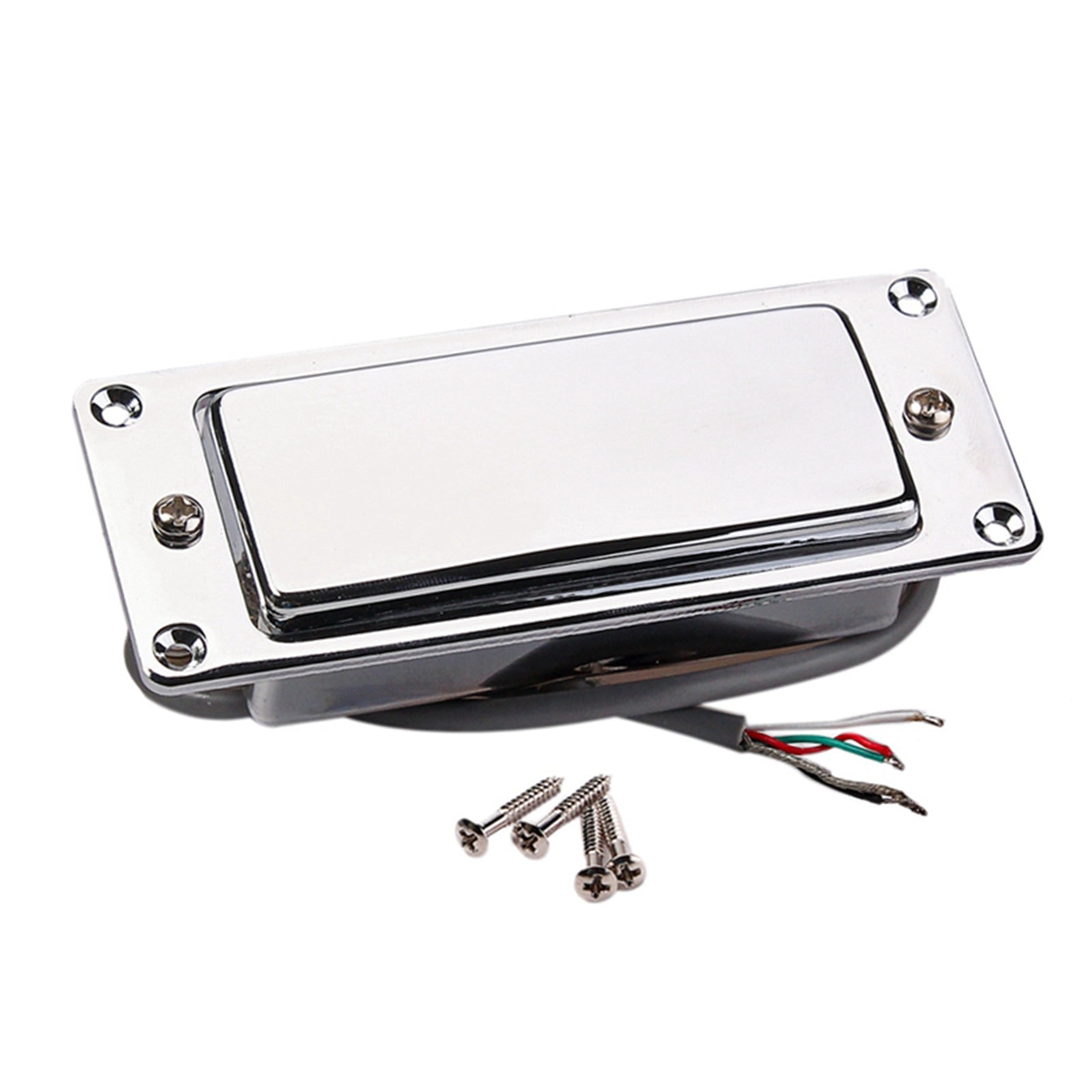 Electric Guitar Zinc Alloy Chrome Pickups Dual Mini Humbucker Pre-Wired DIY