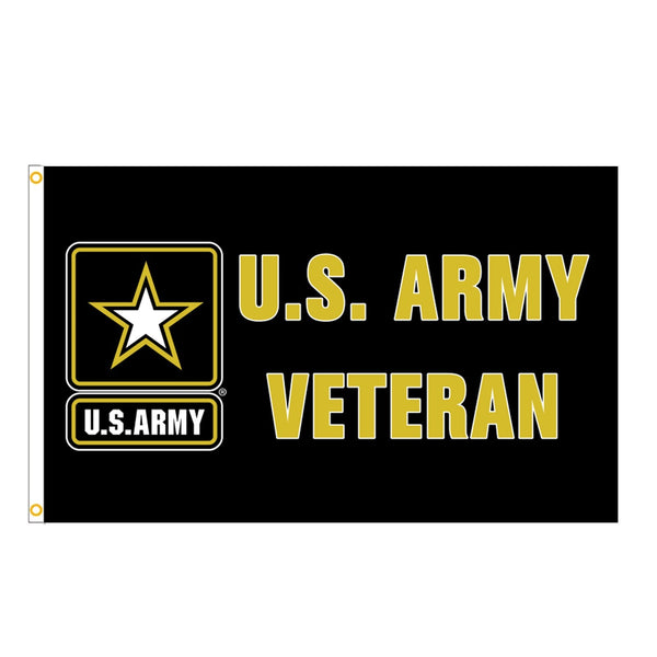 Bandera de veterano del ejército estadounidense de 3 x 5 pies, bandera estadounidense, bandera de jardín de Estados Unidos, EE. UU. 