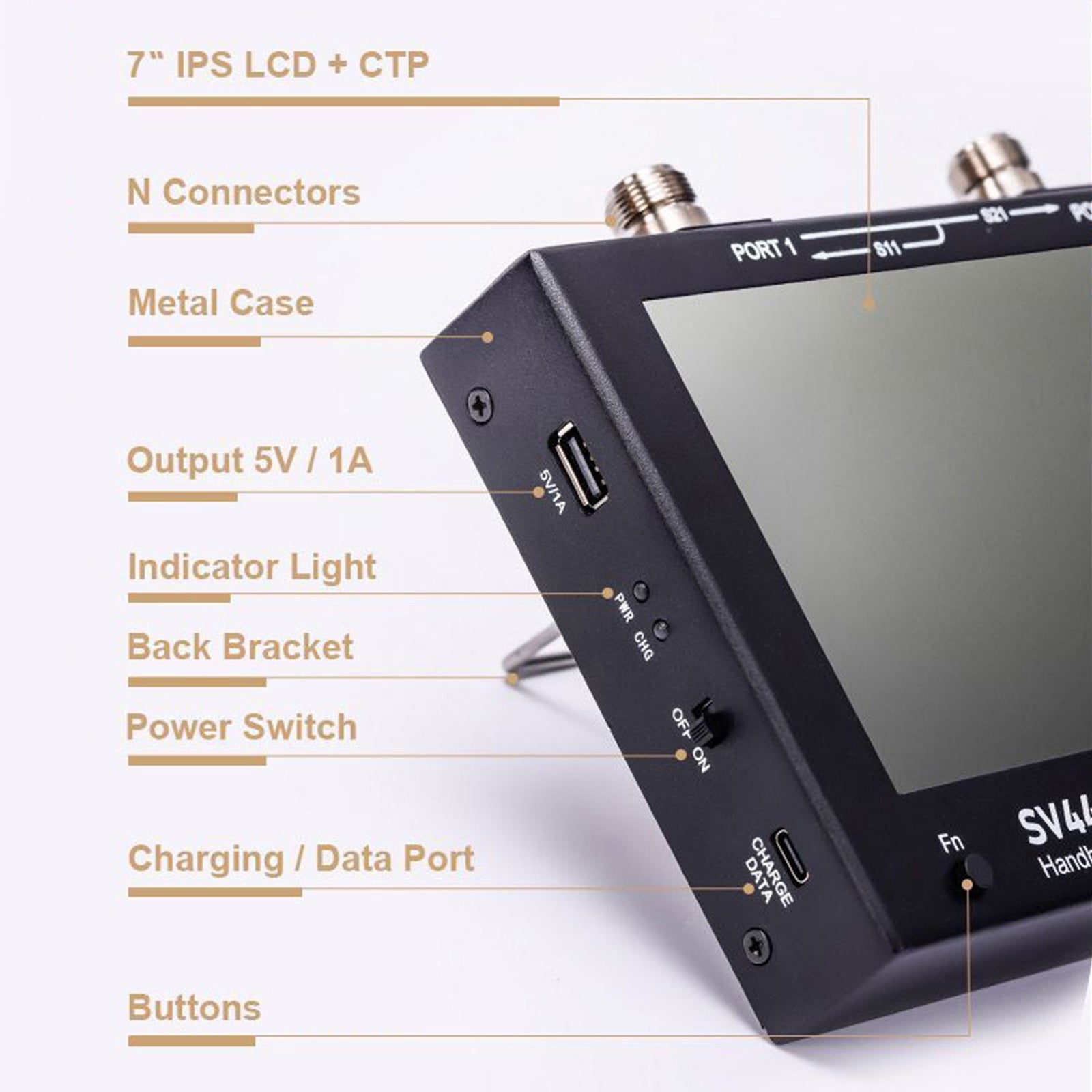 SV4401A 50KHz-4.4GHz Vector Network Vector Analyzer 100Db Dynamic NanoVNA