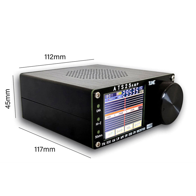 ATS25AMP Receptor de radio de banda completa FM RDS SW SSB DSP Receptor con pantalla táctil de 2,4"