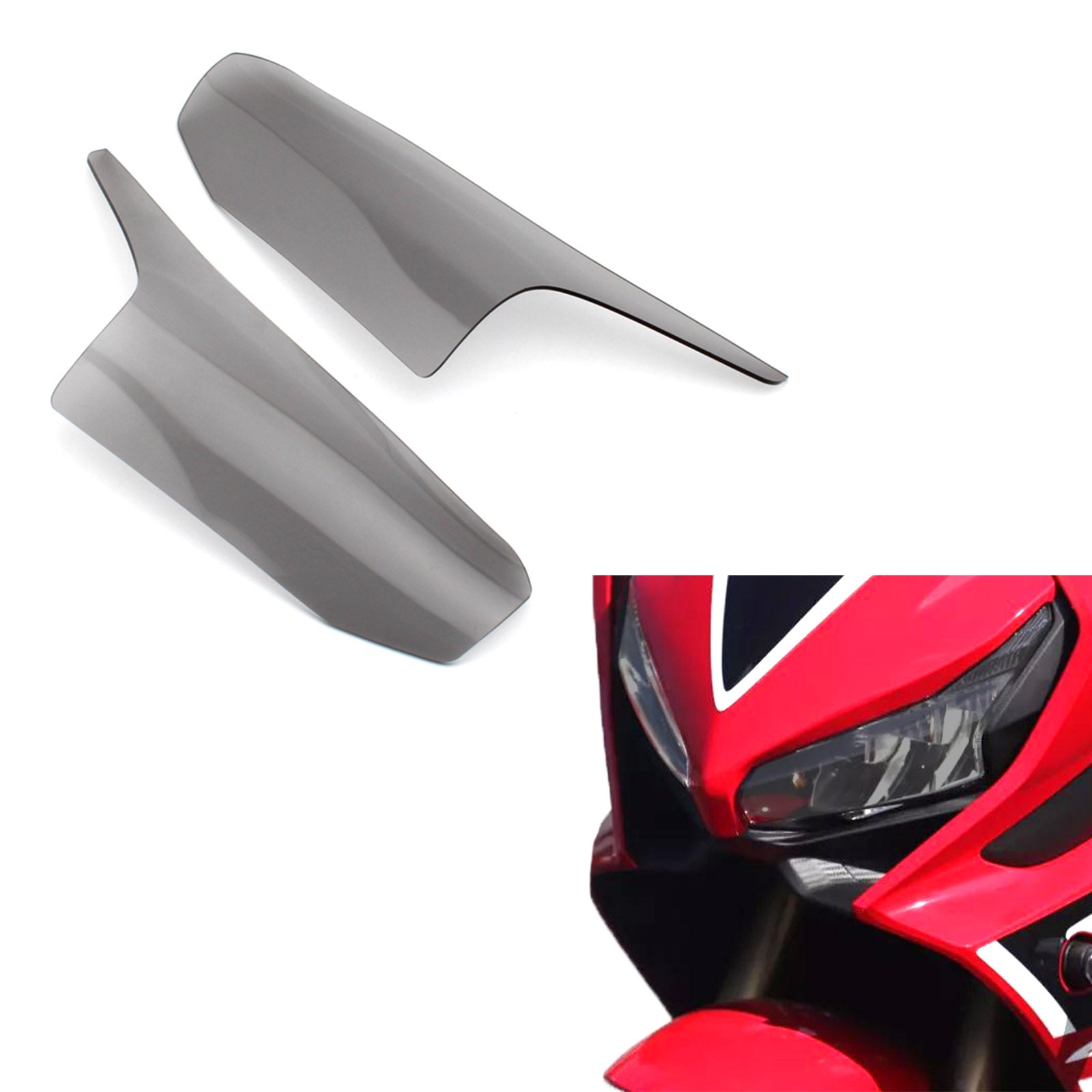 Front Lamp Lens Headlight Lens Protection Fit For Honda Cbr650R 2019-2021 Smoke Generic