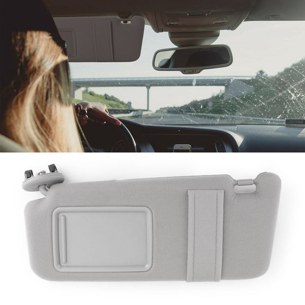 NEW GRAY Sun Visor LEFT Driver For 2007-2011 Toyota Camry WITHOUT Vanity Light Generic