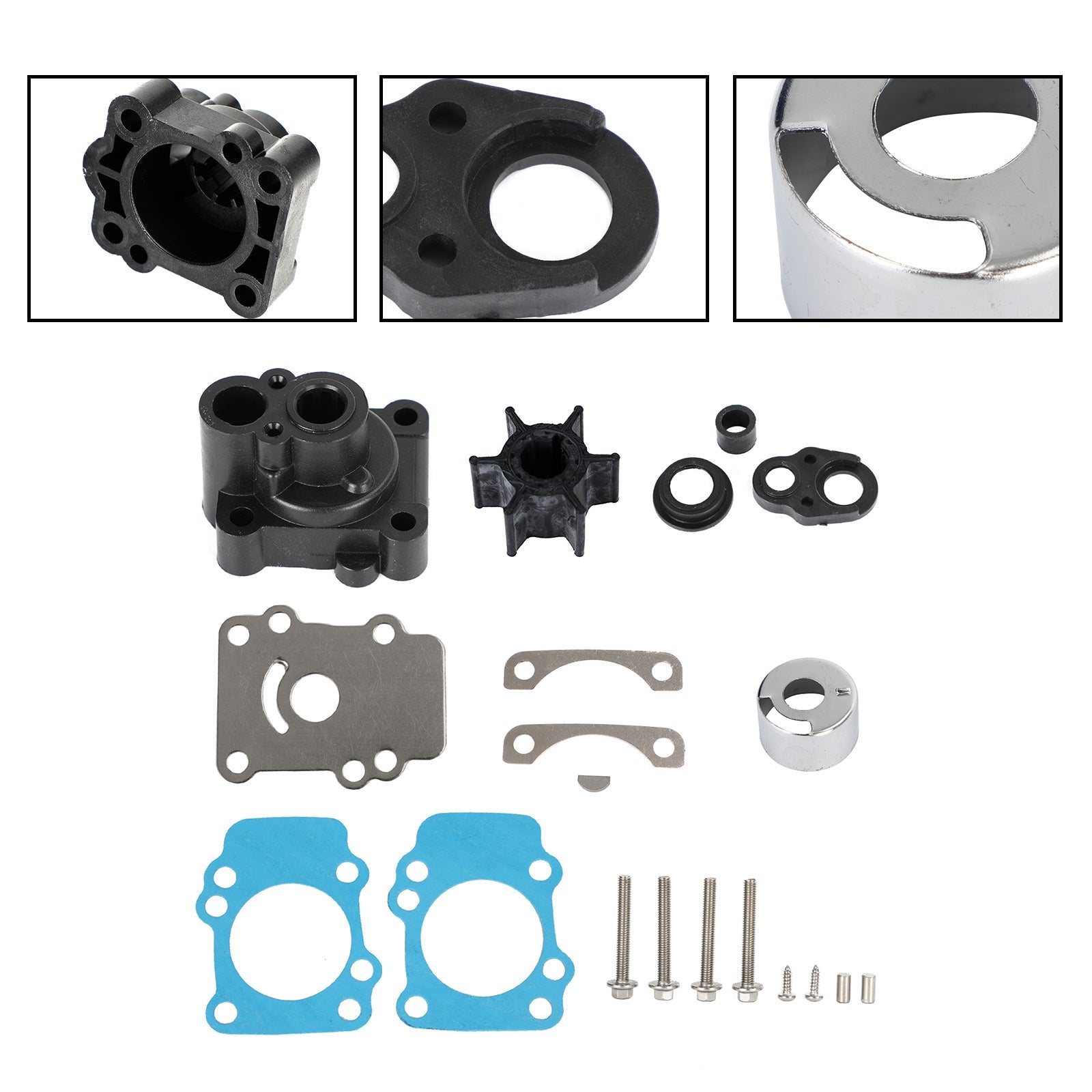 Kit de reconstrucción de bomba de agua para motores Yamaha 1996 F9.9 T9.9 682-W0078-A1-00