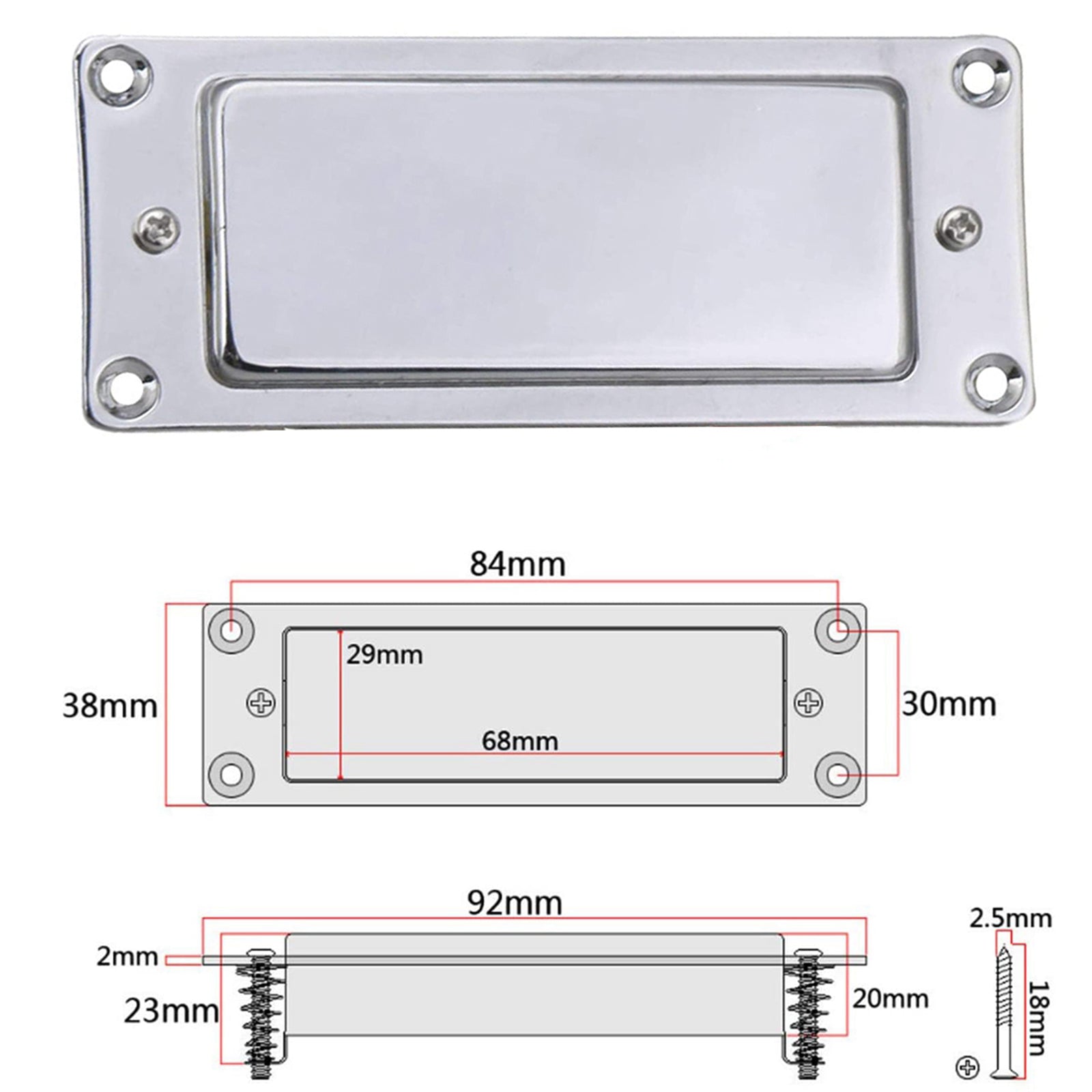 Electric Guitar Zinc Alloy Chrome Pickups Dual Mini Humbucker Pre-Wired DIY