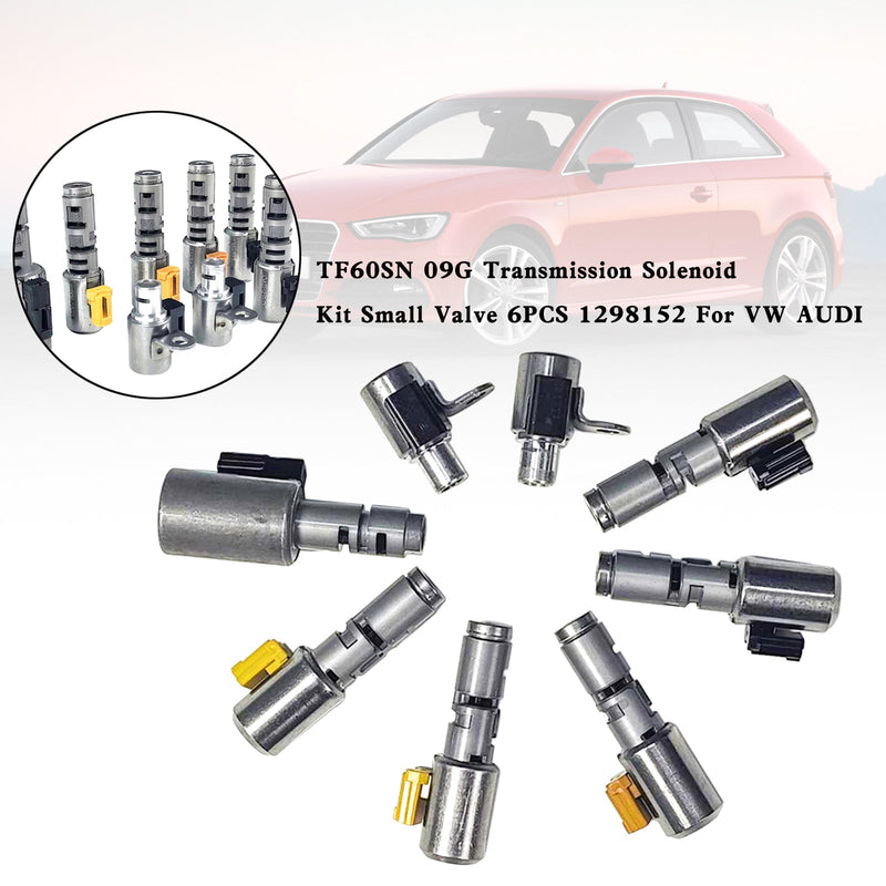 Audi TT 2003-2008 6 velocidades F/AWD L4 1.8L 2.0L 3.2L TF60SN 09G Kit de solenoide de transmisión válvula pequeña 8PCS 1298152