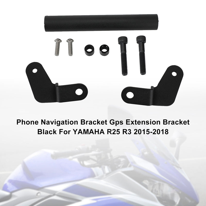 Yamaha R25 R3 2015-2018 Soporte Navegación Soporte Gps Teléfono Negro