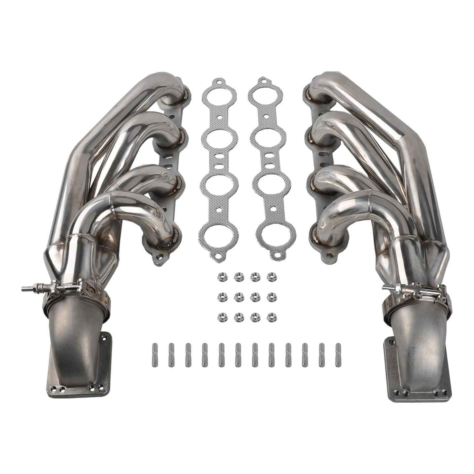 Turbo Exhaust Manifold Header Fit LS1 LS6 LSX V8 + Elbows T3 T4 to 3.0" V Band