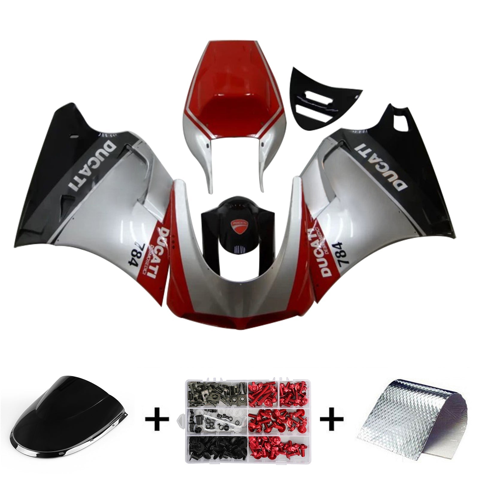 Amotopart Ducati 996 748 1996-2002 Kit Carenado Carrocería ABS