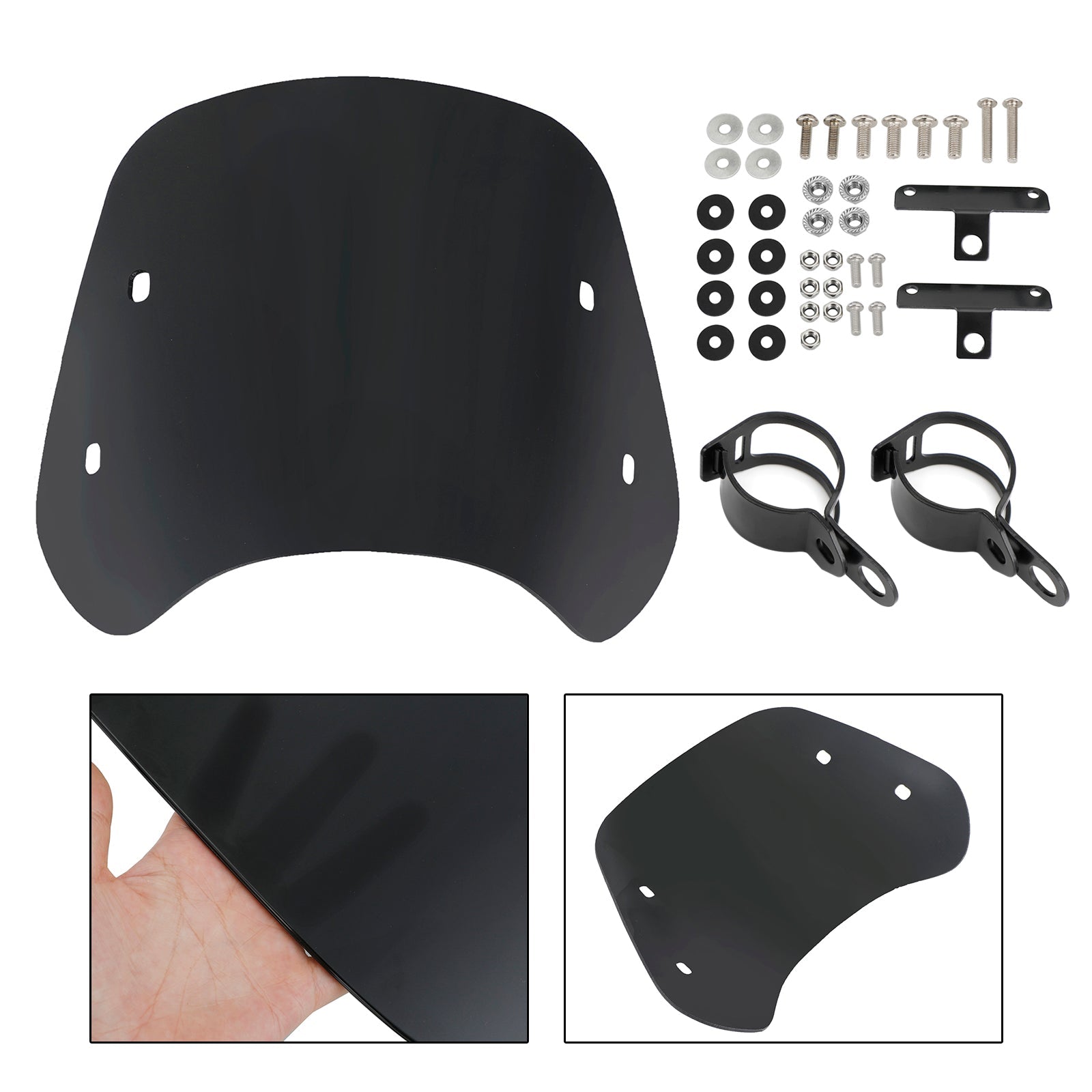 motorcycle with 28-41mm front fork Universal Windshield WindScreen