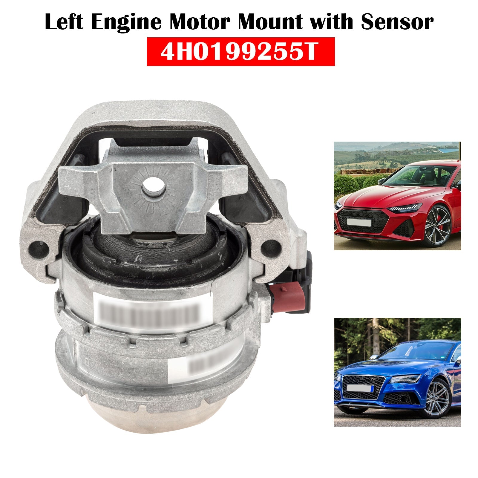 2013-2018 Audi S6 RS6 S7 RS7 4.0L Soporte de motor izquierdo con sensor 4H0199255T