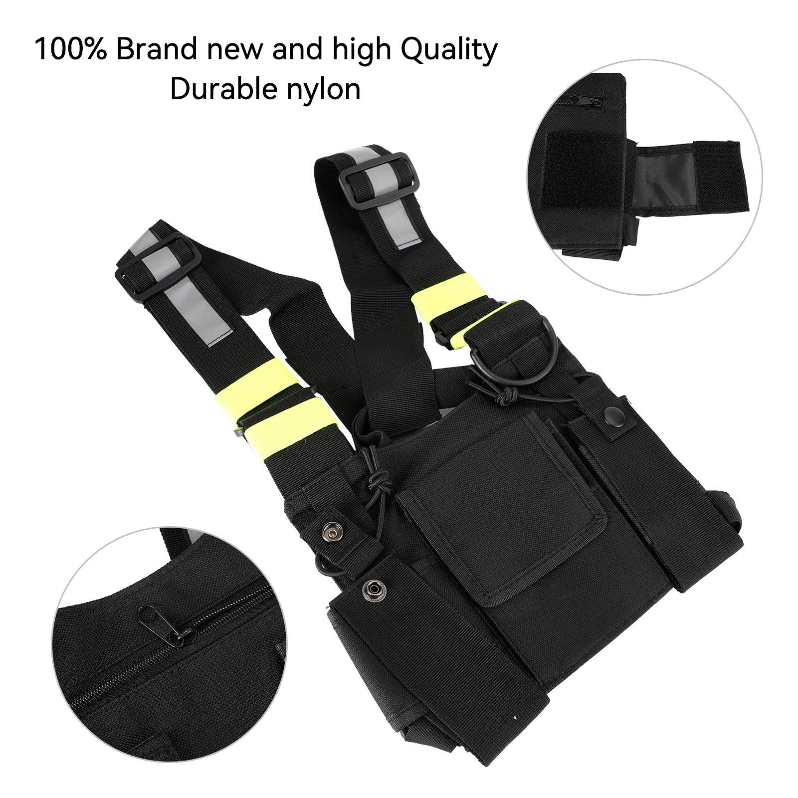 New Tactical Bilateral Chest Harness Bag for Field Operations Radio Universal