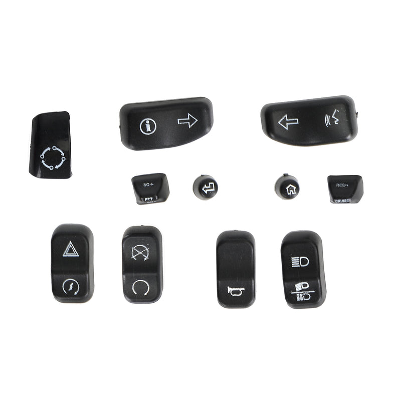 11 Uds. Cubiertas de botón de interruptor de Control manual para modelos Glide Road King 14-19 genéricos