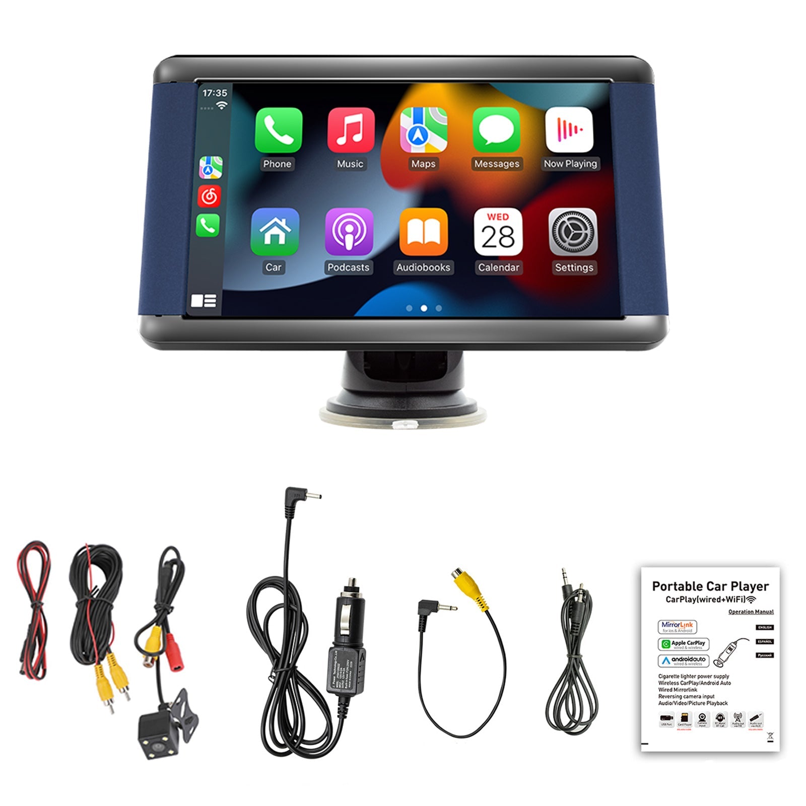 7" cámara inalámbrica Carplay del monitor de escritorio del coche del reproductor MP5 del coche Bluetooth portátil