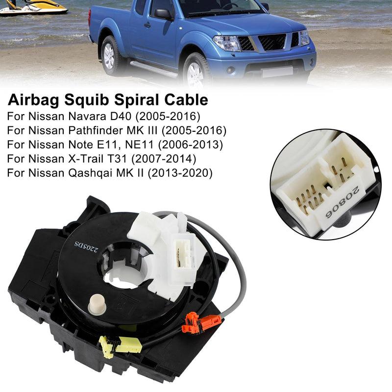 Nissan Navara D40 (2005-2016) Airbag Squib Spiral Cable B5567-CC00E For Infiniti FX35 FX45 G35