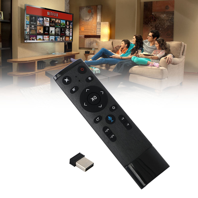 Q5 2.4GHz USB WiFi Air Mouse Gyro Voice Remote Control for PC PS4 Smart TV Box