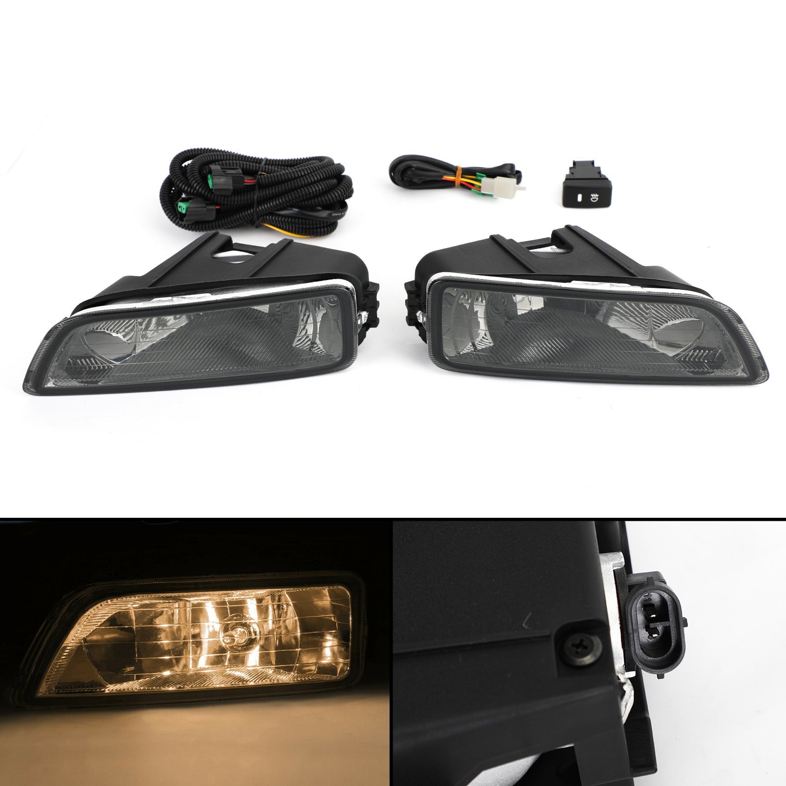 Faros antiniebla con lente ahumada + interruptor para Honda Accord 2003-2007 / Acura Tl 2004-2008 Genérico