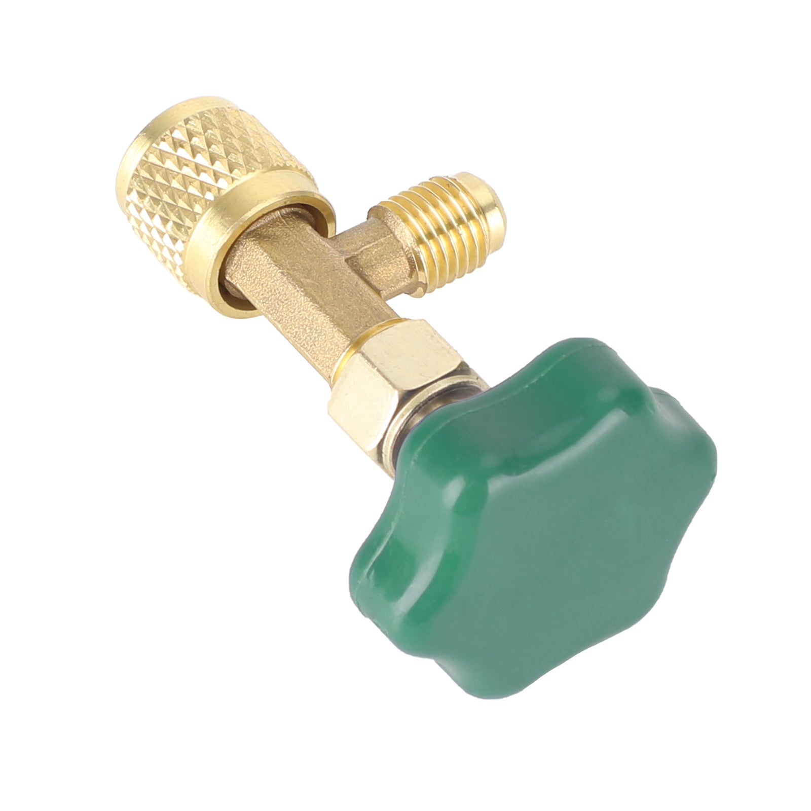 For R22 R134A R410A Gas Refrigerant Ac Can Tap Valve Bottle Opener 1/4Sae Green