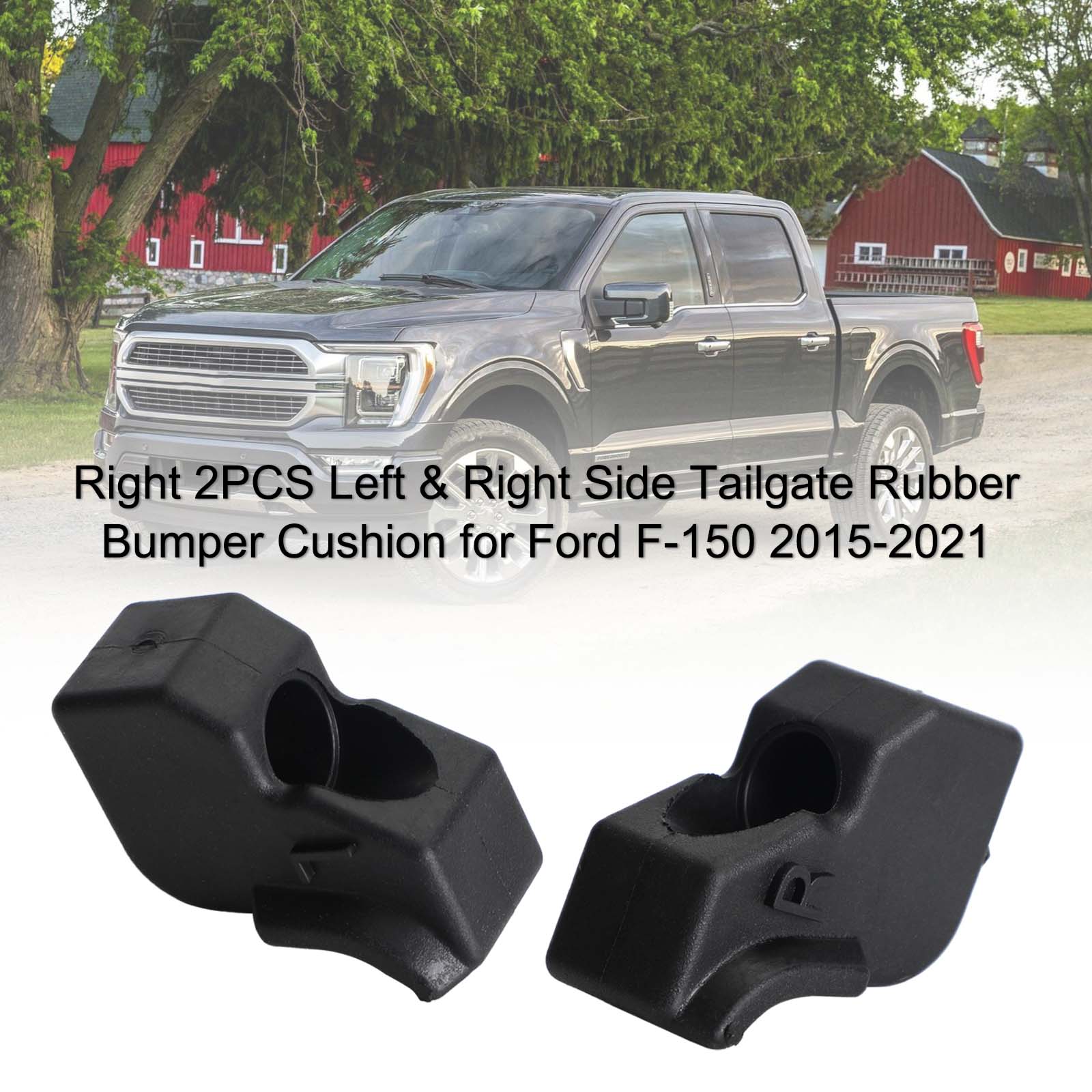 2PCS Left & Right Side Tailgate Rubber Bumper Cushion for Ford F-150 2015-2021 Generic