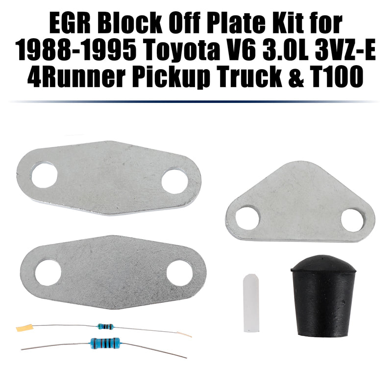 1988-1995 Toyota V6 3.0L 3VZ-E 4Runner Pickup Truck EGR Block Off Plate Kit