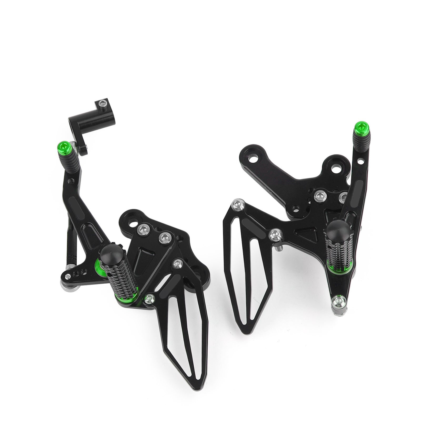 CNC Alu Rearsets Footpegs أخضر مناسب لـ Kawasaki Ninja EX 250 / 400 2018-2020 عام