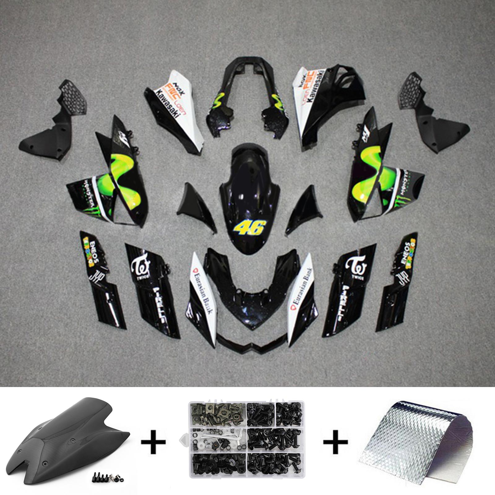 Kawasaki Z1000 2010-2013 Fairing Kit Bodywork Plastic ABS