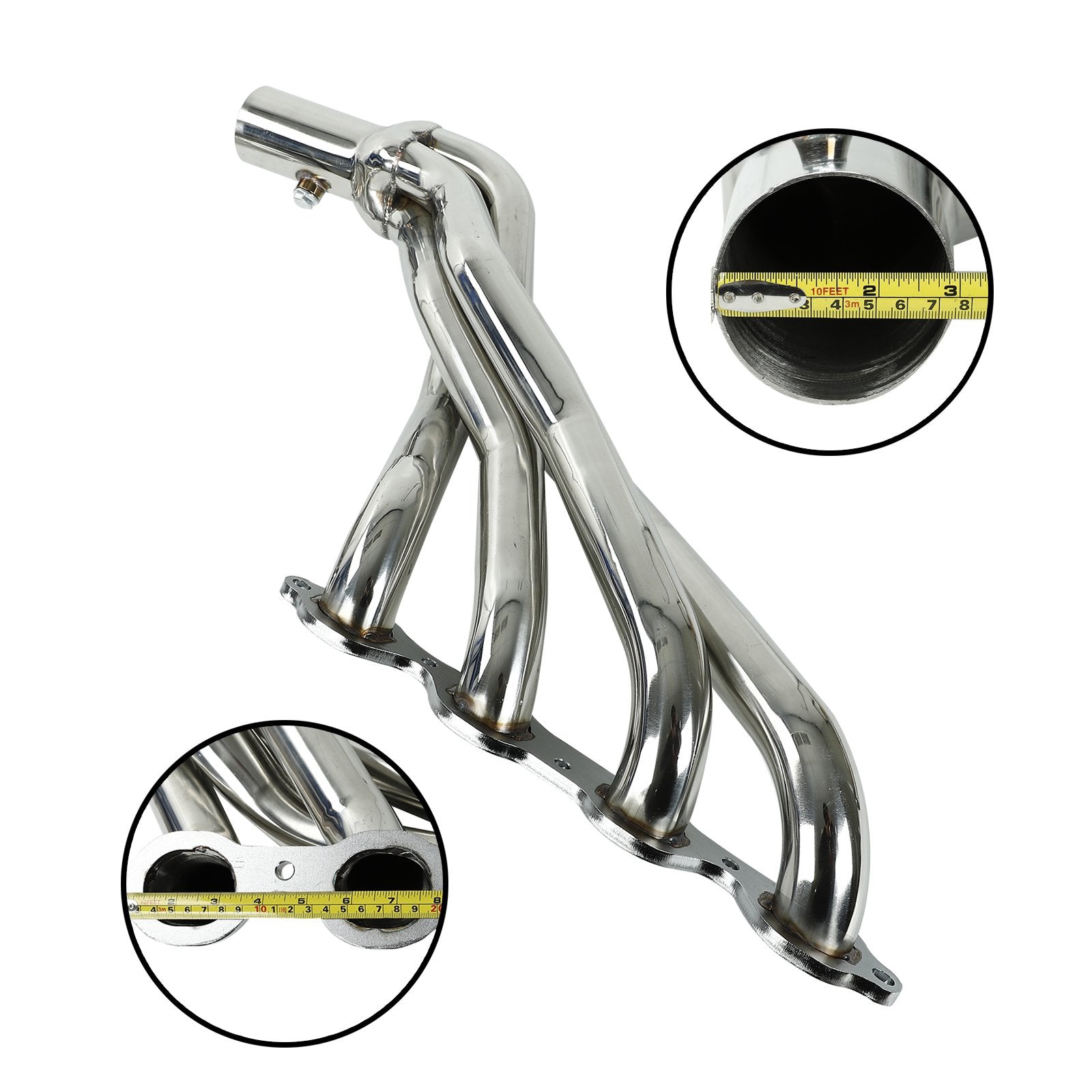 Stainless Exhaust Header Fit Chevy/GMC Silverado Sierra 14-17 1500 5.3L 6.2L