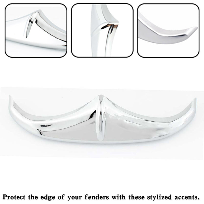 Touring FLHX FLTR Rear Front Fender Leading Edge Tip Trim Accent Chrome