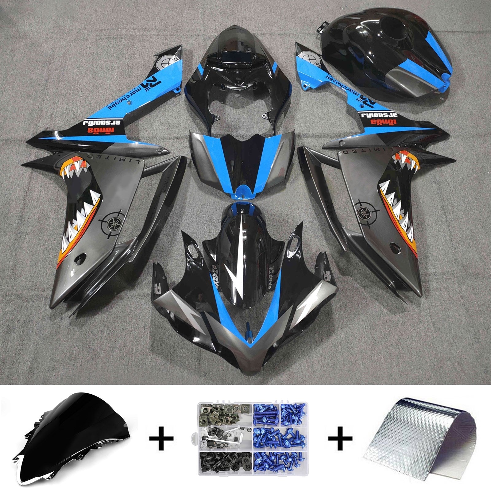 Yamaha YZF 1000 R1 2007-2008 Fairing Kit Bodywork Plastic ABS