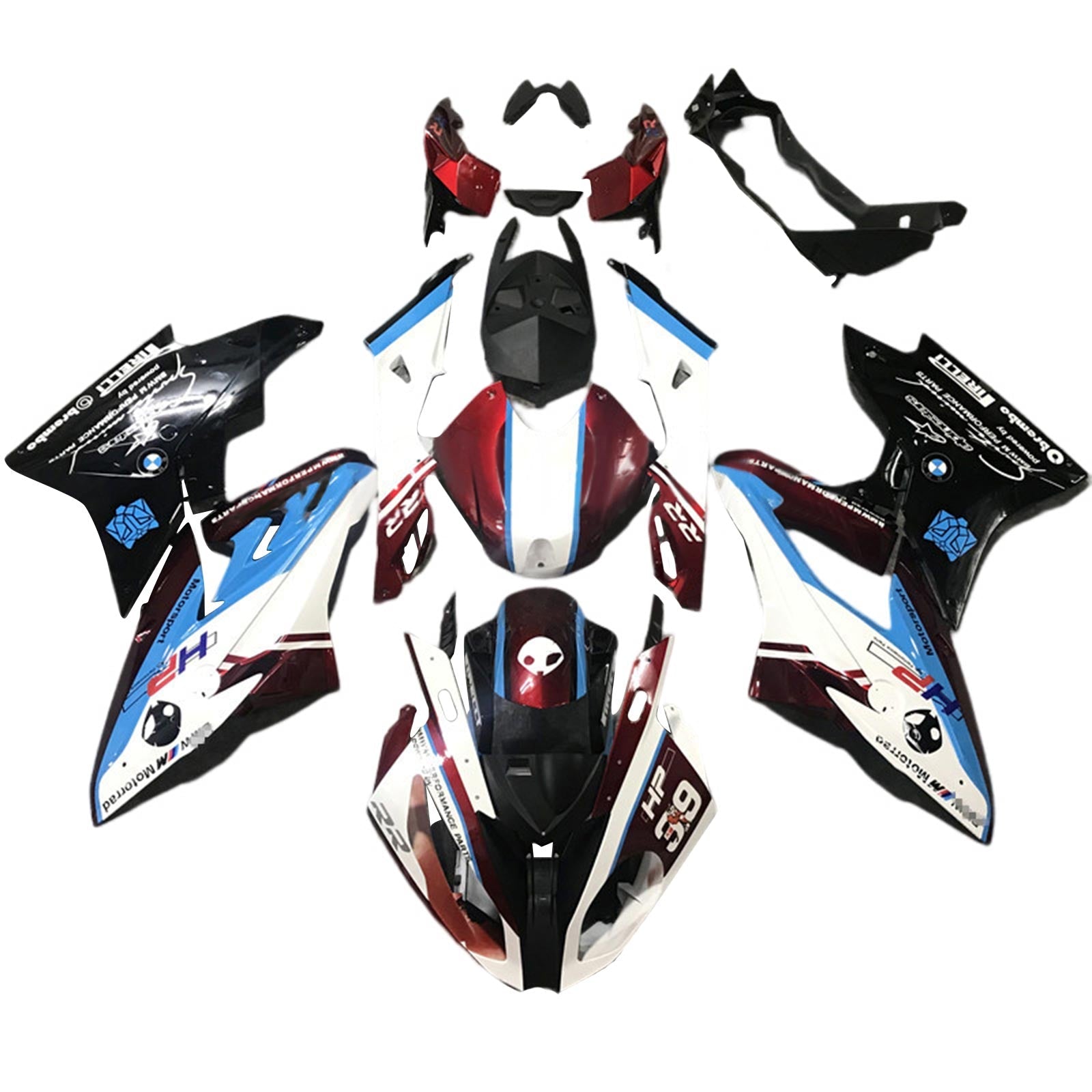 Amotopart BMW S1000RR 2017-2018 Kit Carenado Carrocería Plástico ABS