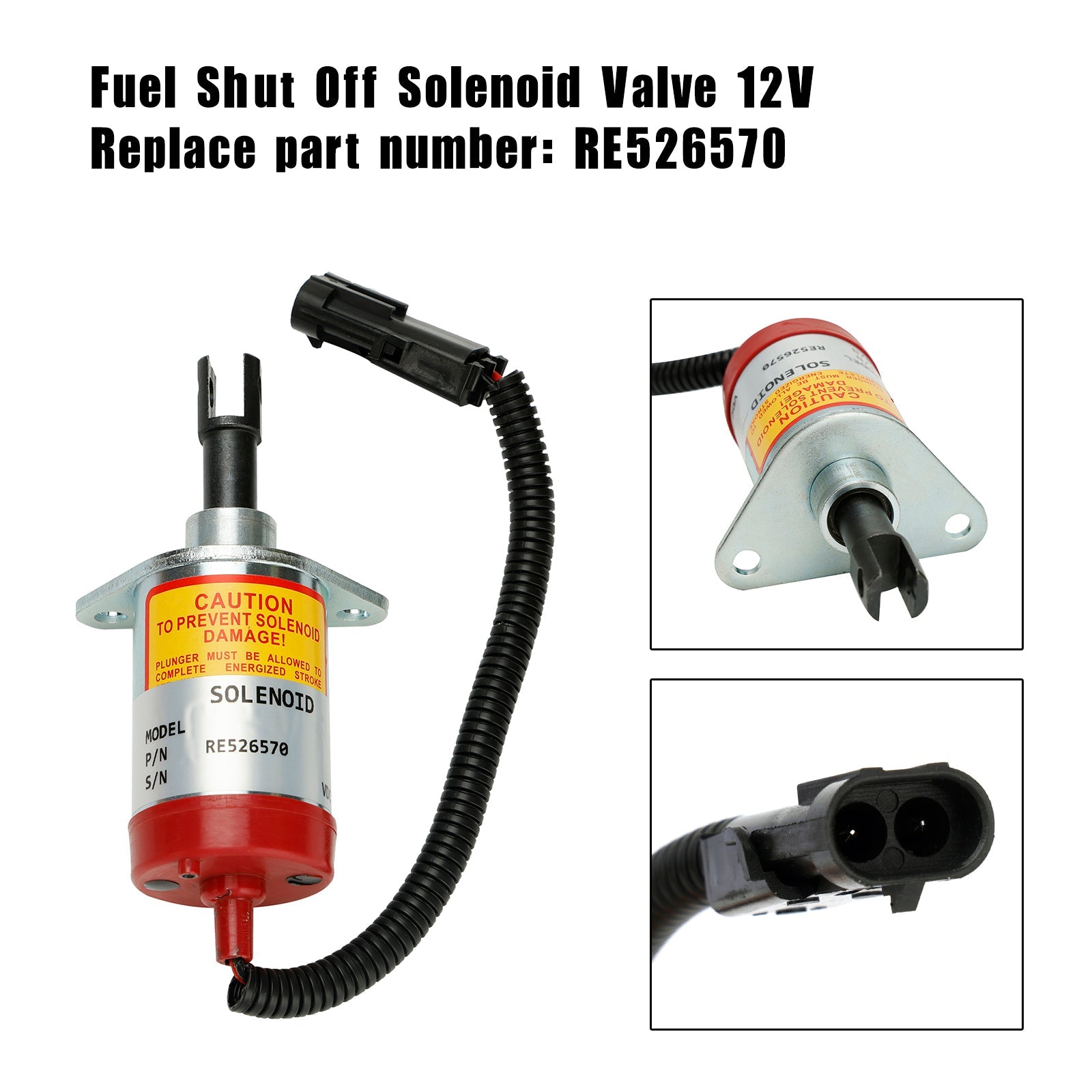 RE526570 Stop Solenoid For John Deere 315 317 320 325 328 332 CT315 CT322 CT332