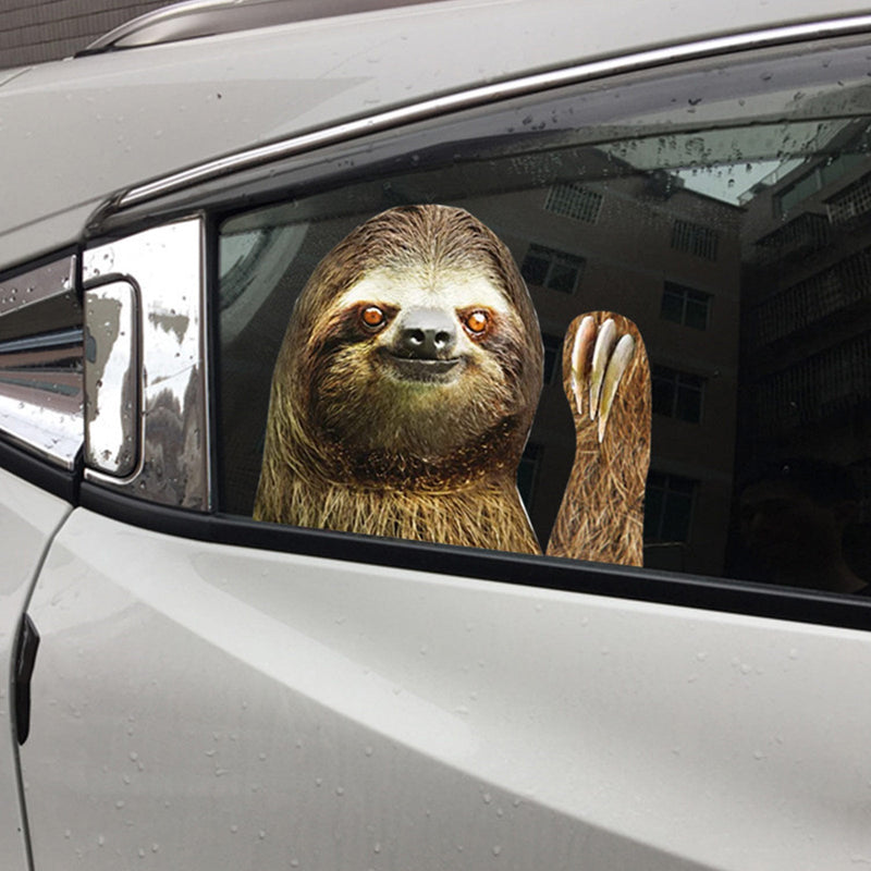 نافذة السيارة ملصق حجم الشخص الركاب الجانب الأيمن الكسل يلوح مضحك العالمي عام