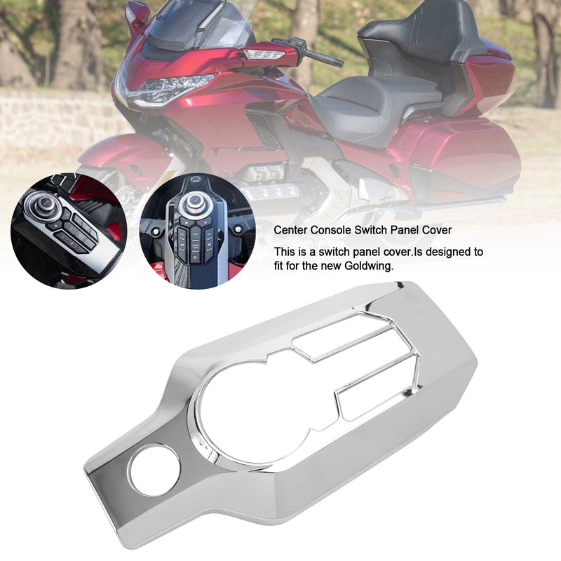 Cubierta de panel de interruptores de consola central cromada para Honda Goldwing GL1800 2018-2020 genérico