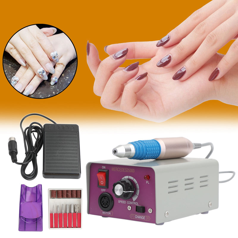 25000RPM Pro Manicure Tool Pedicure Electric Drill File Nail Art Machine Set US/AU