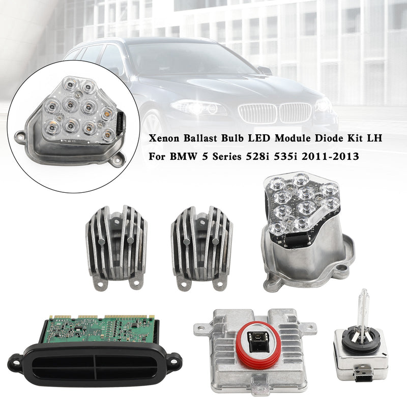 2012-2013 BMW 528i xDrive ActiveHybrid 5 bombilla de balasto de xenón módulo LED kit de diodo LH