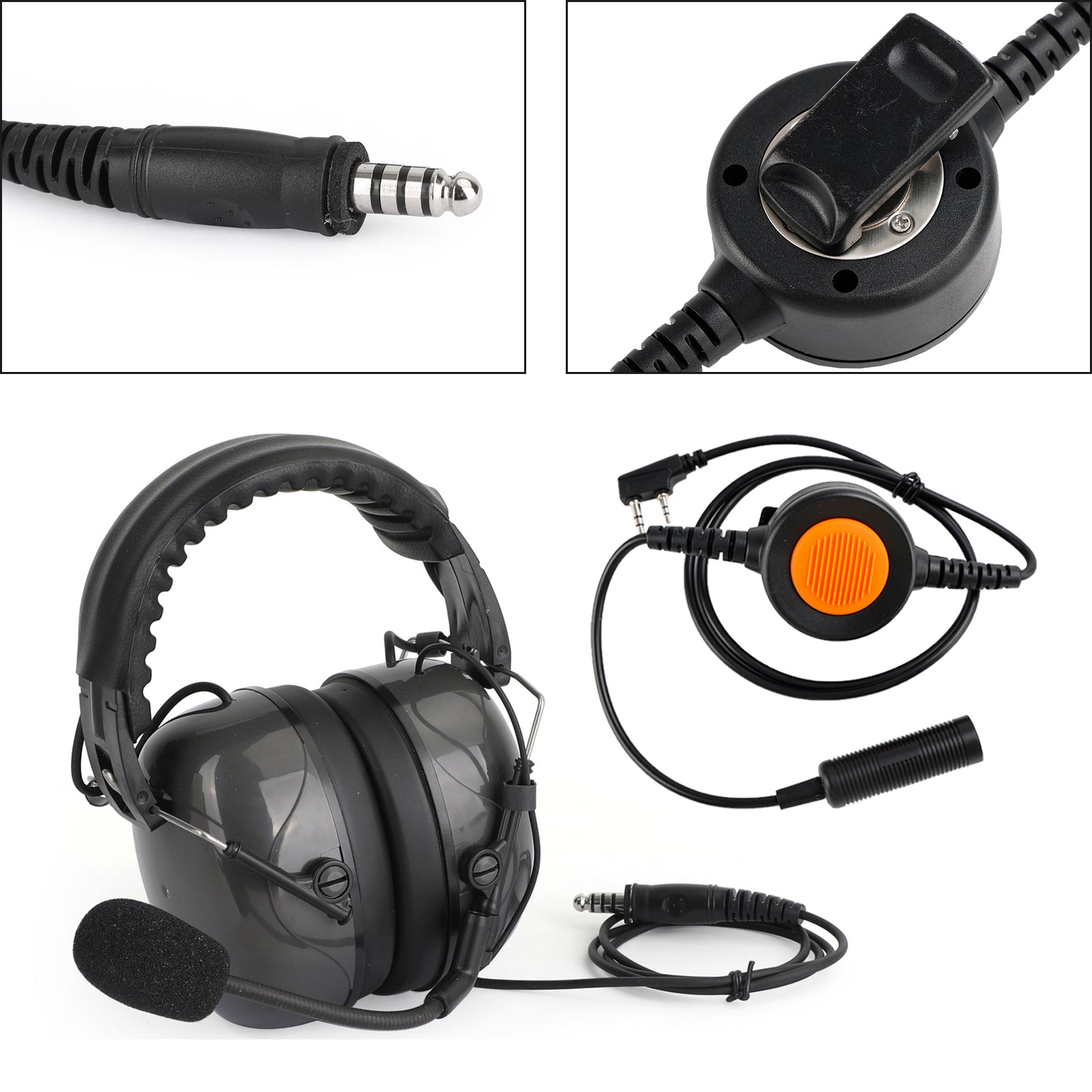 Auriculares con cancelación de ruido ajustables 7.1-C5 para Kenwood TK-208 TK-220 TK-240