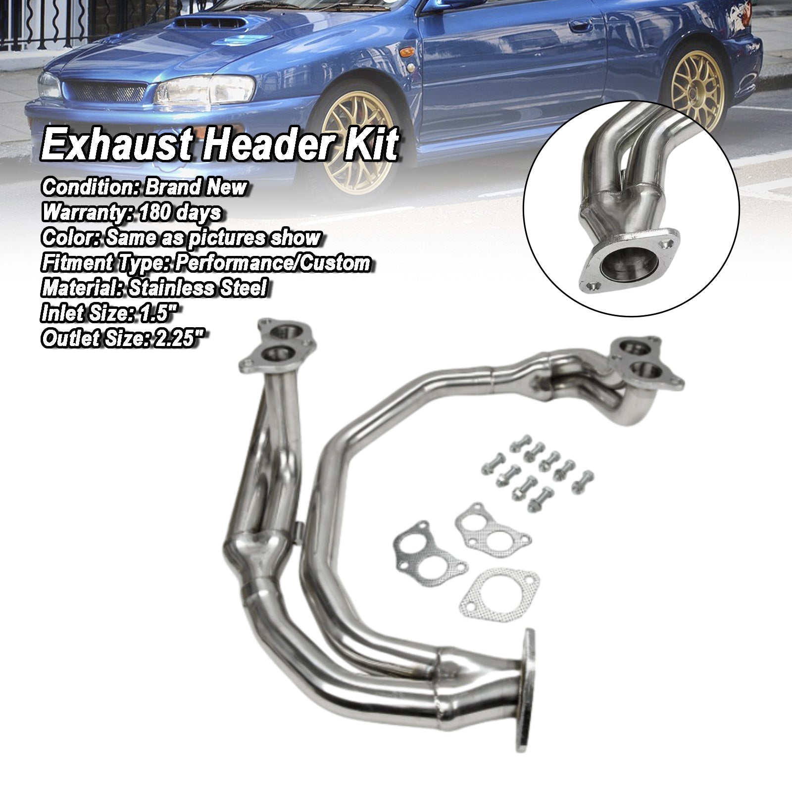 Subaru Impreza 2.5RS 1997-2005 Stainless Steel Header Manifold Exhaust