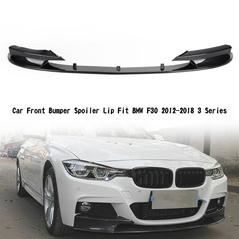 BMW F30 2012-2018 3 Series M Sport Carbon Fiber Car Front Bumper Spoiler Lip Generic