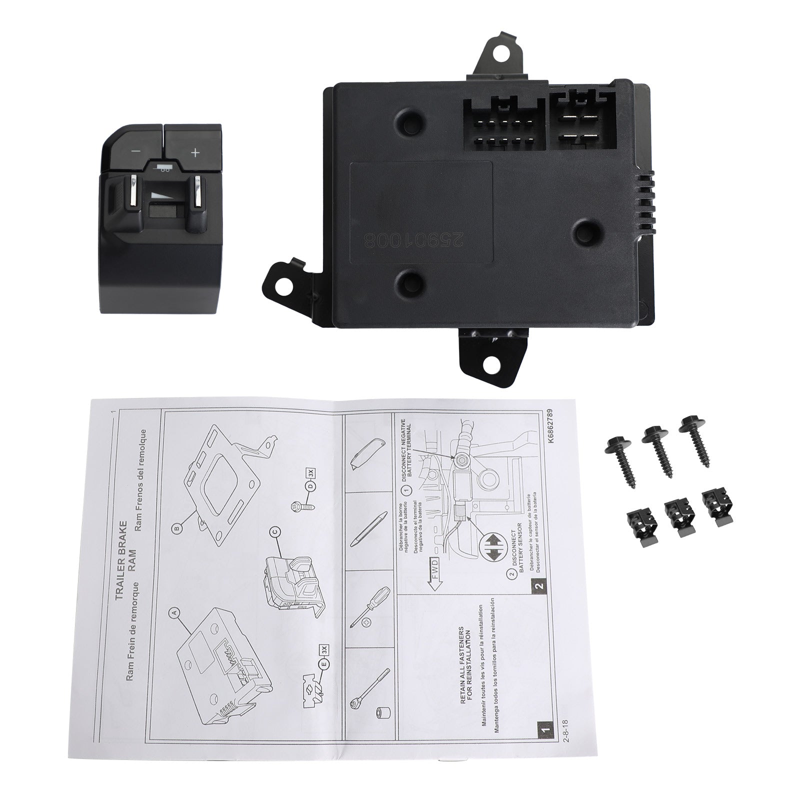 DT Integrated Trailer Brake Controller 82215278AE For Ram 1500 2019-2022 Generic