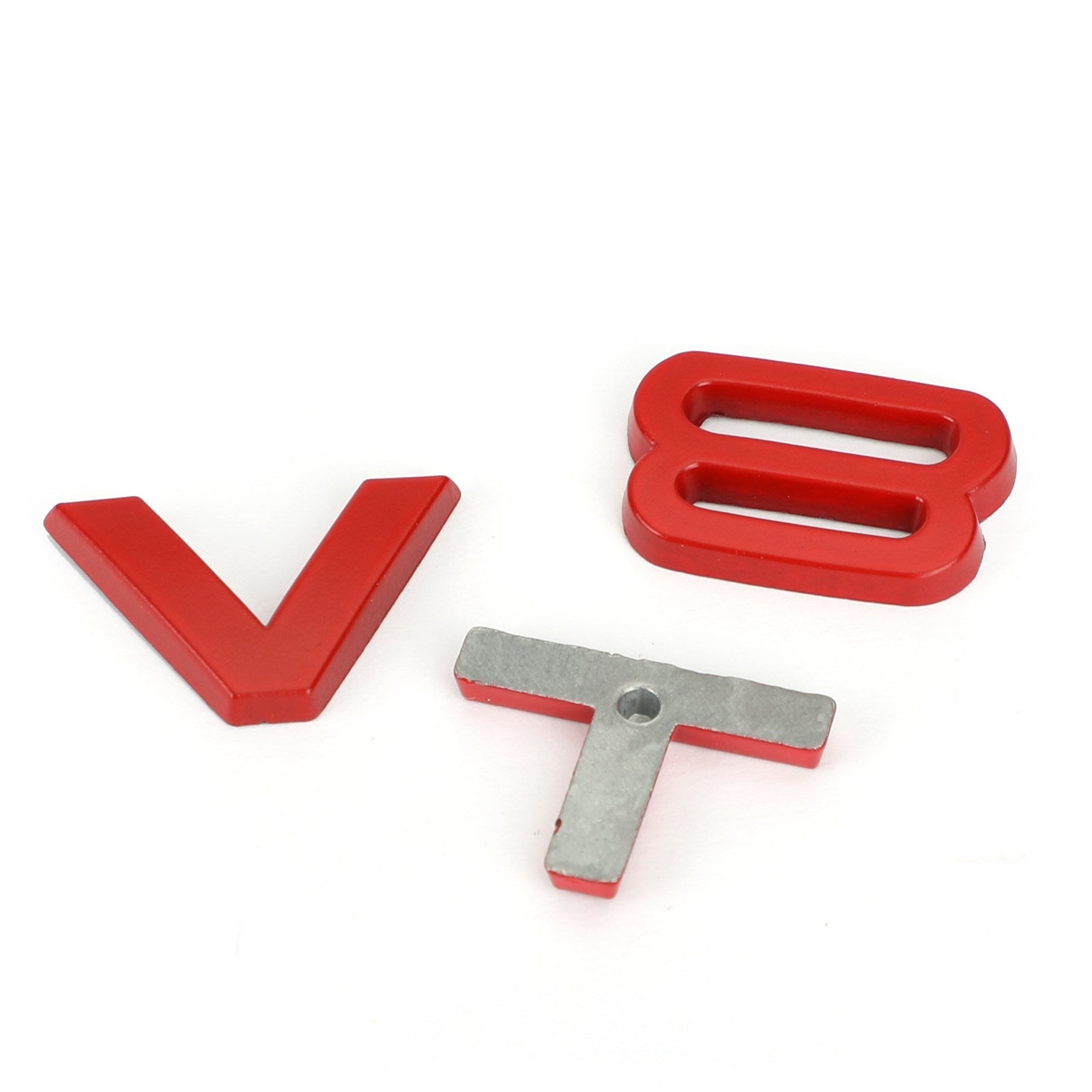 V8T Emblem Badge Fit For AUDI A1 A3 A4 A5 A6 A7 Q3 Q5 Q7 S6 S7 S8 S4 SQ5 Red Generic