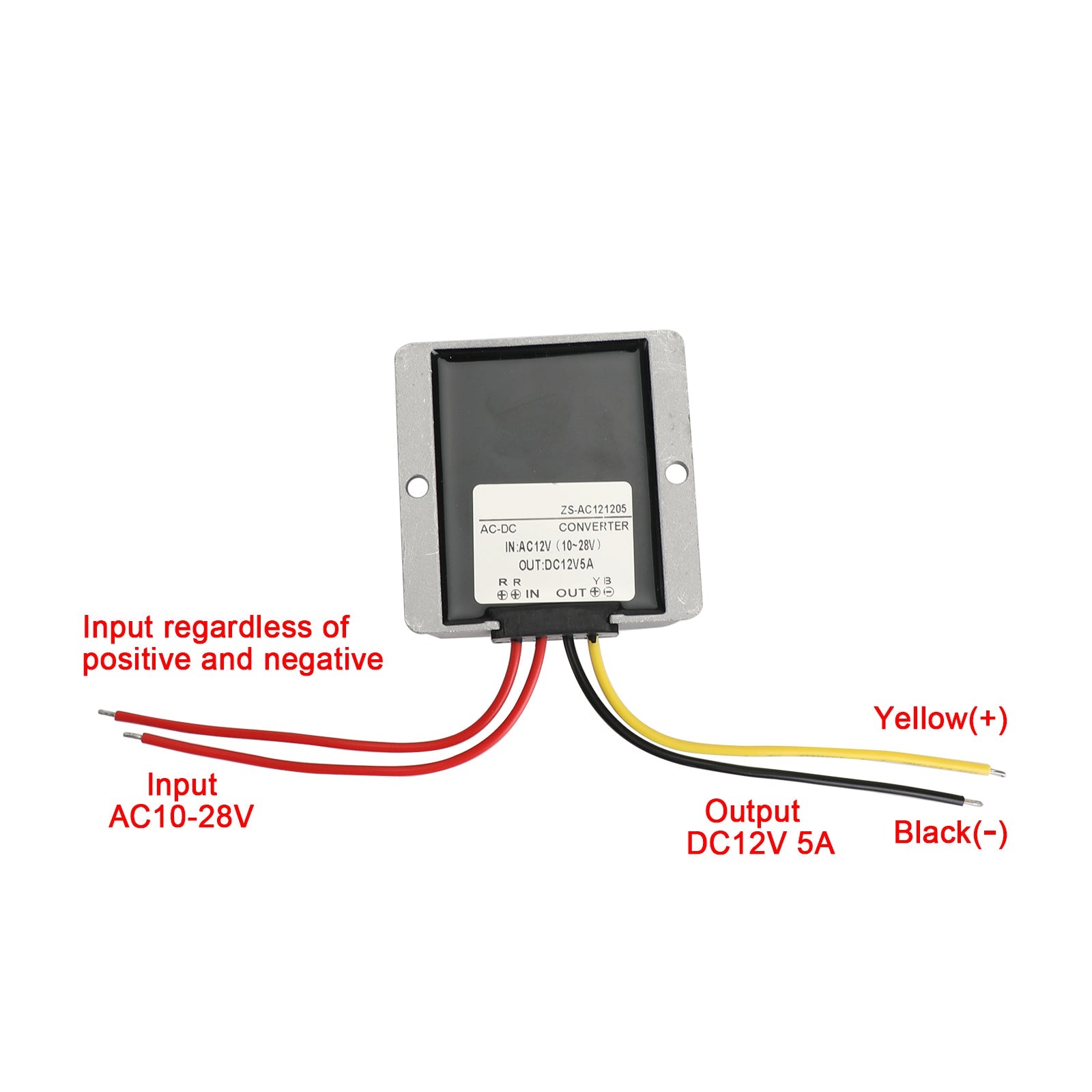 AC12V To DC12V 5A Waterproof Power Converter Power Adapter Transformer Module