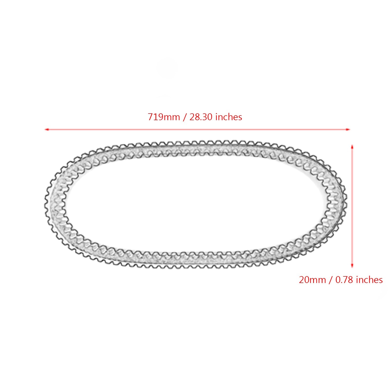 External Final Transmission Belt for Honda Spacy 100 BC JF13 2003-2008 Generic