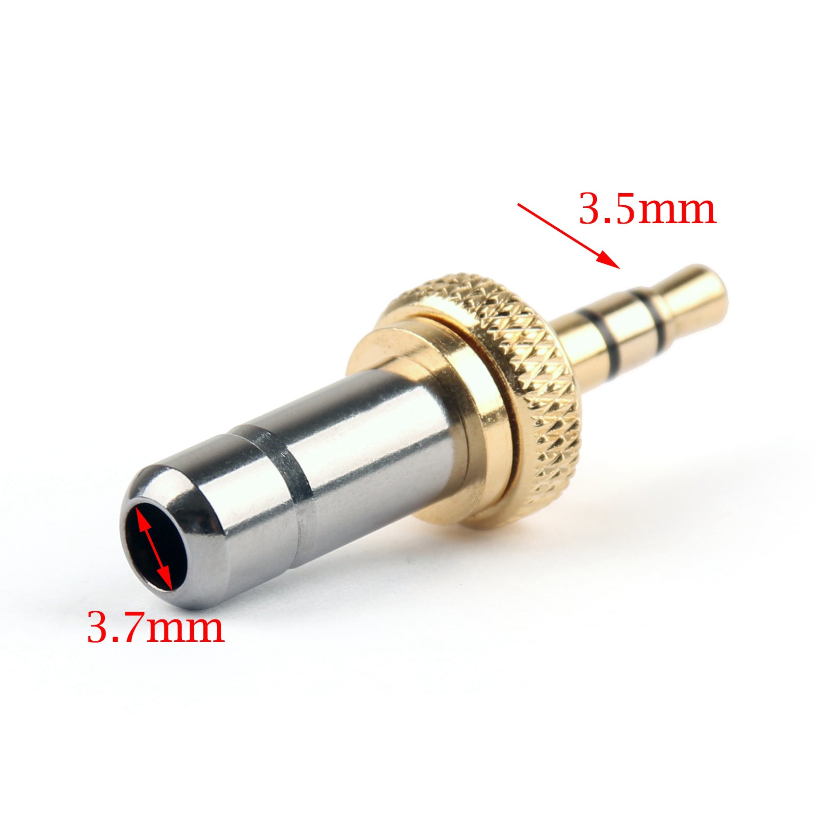 4x Mini conector jack estéreo con bloqueo de tornillo de 3,5 mm chapado en oro de 3,7 mm para Sennheiser